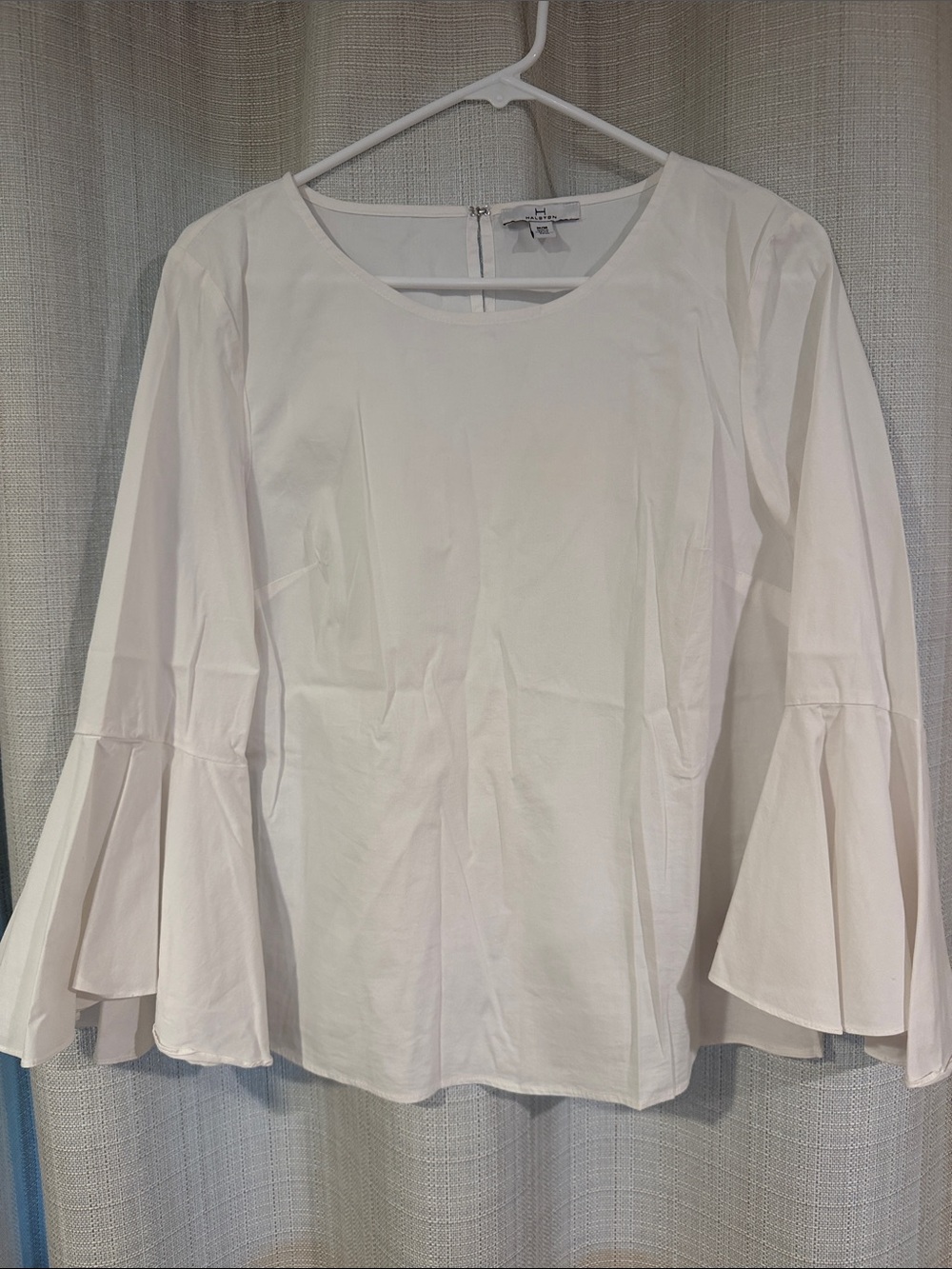 H by Halston White Bell Sleeve Blouse